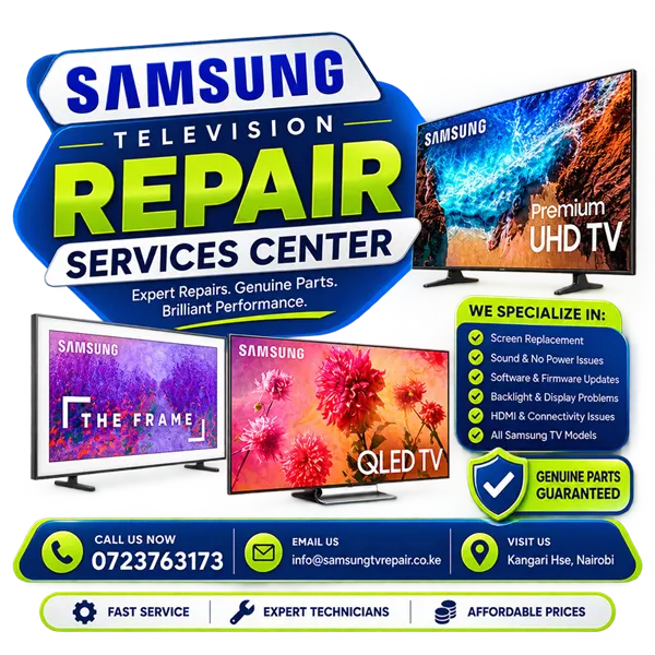 Samsung TV Repair Kenya technician at work in the Nairobi workshop